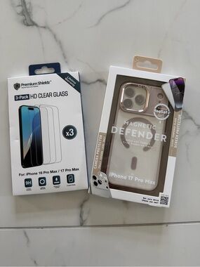 Magnetic Defender iPhone 17 Pro Max Case and screen glass protector